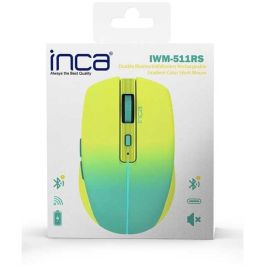INCA IWM-511RS Ratón Inalámbrico & Bluetooth 1600 DPI 6D Taste Amarillo