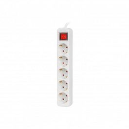 Regleta Enchufes 5 Tomas Schuko Lanberg 2500 W 1,5 m Blanco