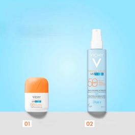 Vichy Capital Soleil UV Aqua Gel Spray Corporal Hidratante e Invisible SPF50, 200 ml