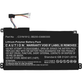 CoreParts Battery for Asus Notebook, Laptop, 41.04Wh Li-Polymer 11.4V 3600mAh, Black for E410MA, E510MA, E510MA-BR058T, E510MA-BR059T, E510MA-BR143T, E510MA-BR295R, E510MA-BR352R, E510MA-EJ015TS, E510MA-EJ059T, E510MA-EJ105T, E510MA-EJ133T, E510MA-WBC02,  Precio: 48.50000045. SKU: B1FNZ89EWS