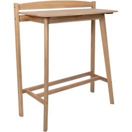 ZANZIBAR Conjunto de bar de jardín ZANZIBARBOIS - Mesa rectangular 44.5 x 100 x 112 cm y 2 taburetes 37 x 35 x 72 cm en madera de acacia FSC