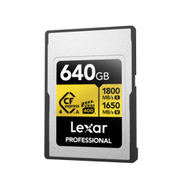 Lexar LCAGOLD640G-RNENG Memoria Flash CFexpress Tipo A 640 GB 1800 MB/s Lectura, 1650 MB/s Escritura Resistente