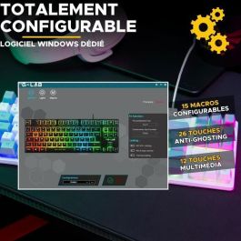 Teclado para juegos - The G-Lab - KEYZ CAESIUM - RGB - Blanco y gris - TKL Teclado para juegos - The G-Lab - KEYZ CAESIUM - RGB - Blanco y gris - TKL