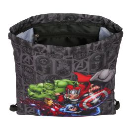 Bolsa Mochila con Cuerdas The Avengers Vendetta Negro 26 x 34 x 1 cm