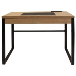 Home Deco Factory Escritorio Madera Y Metal Colección Industriel con 2 Cajones y Almohadilla para Ordenador Medidas 100x50,3x74 cm