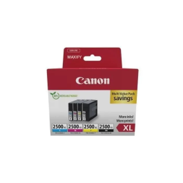 CANON Pack 4 Cartuchos PGI-2500XL Maxify iB4050 MB5050 MB5350 Alta capacidad Pack-4 colores ECOPACK