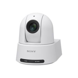 Sony Cámara PTZ 4K UHD SRG-A40/WC con Zoom Óptico 20x, Encuadre Automático por IA, Conectividad PoE+, Blanca - Ideal para Reuniones, Educación y Streaming