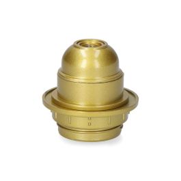 Portalámparas semiroscado E27 dorado con arandela, termoplástico, retractilado Precio: 2.50000036. SKU: S7915819