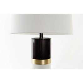 DKD Home Decor Lámpara Sobremesa Glam Blanco Negro 38 x 65 x 38 cm (2 Unidades)