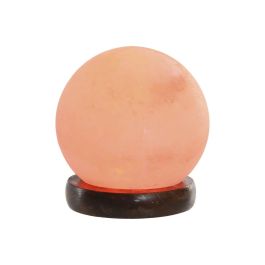 DKD Home Decor Lámpara de Sobremesa de Sal del Himalaya Rosa estilo Árabe 9x10x9 cm con Cable USB y LED