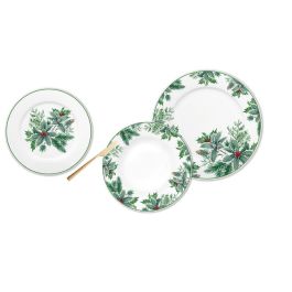 DKD Home Decor Vajilla Navidad Alpina Porcelana Verde Blanco Set 18 Piezas 27 x 2 x 27 cm Precio: 51.59000044. SKU: B13F3S6GEV
