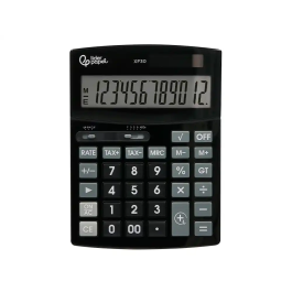 Liderpapel Calculadora Sobremesa XF30 12 Dígitos Solar y Pilas Color Negro 190x140x30 mm