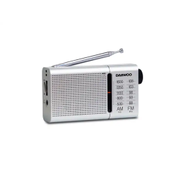Daewoo Radio Portátil AM/FM Antena Telescópica Auriculares Incluidos Jack 3.5 mm Color Plata Precio: 18.8899997. SKU: B179KHQBH2