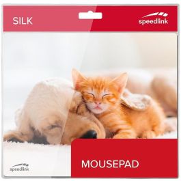 Speedlink Alfombrilla de ratón SILK Imagen Perro y Gato Multicolor con Base Antideslizante y Revestimiento Antiestático 230x190x1.5mm