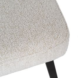 Silla Blanco Tejido-Metal Decoración 42,50 X 55 X 77,50 cm