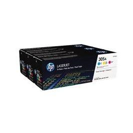 HP Cartuchos de Tóner Original LaserJet 305A Cian, Magenta, Amarillo - Pack de 3 Unidades con Rendimiento de 2600 Páginas Cada Uno Precio: 414.79000013. SKU: S55110235