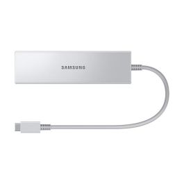 Samsung Adaptador Multiport 5 en 1 EE-P5400 Plata, Hub USB-C con HDMI 4K, USB 3.2 y Ethernet