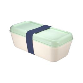 Milán Recipiente para alimentos rectangular 0,75 l tapa verde, apto microondas, congelador y lavavajillas, BPA free