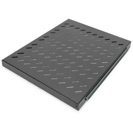 Digitus Balda extraíble 1U 19 pulgadas para armario rack 483mm x 570mm hasta 25kg, negra