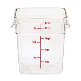 CAMBRO - 18SFSCW-135 - Recipiente cuadrado 17,2 L - 25,6 x 31 x 32 cm - Transparente (Tapa no incluida) CAMBRO - 18SFSCW-135 - Recipiente cuadrado 17,2 L - 25,6 x 31 x 32 cm - Transparente (Tapa no incluida) Precio: 51.68999968. SKU: B1HQ3HLJSA