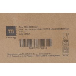 Botella de vidrio Himark con tapón de corcho 400 ml - La Mediterranea (24 Unidades) Botella de vidrio Himark con tapón de corcho 400 ml - La Mediterranea (24 Unidades)