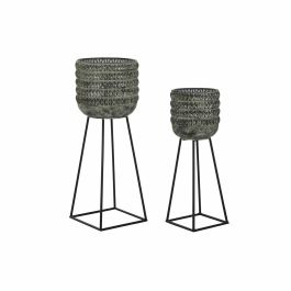 Macetero Alpino DKD Home Decor Gris Negro 32 x 84 x 32 cm Set de 2 (2 Unidades) Precio: 119.66658. SKU: S3034642