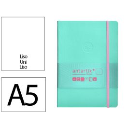 Cuaderno Con Gomilla Antartik Notes Tapa Blanda A5 Hojas Lisas Rosa Y Turquesa 80 Hojas 80 gr Fsc