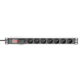 Digitus PDU 1U 7xCEE7/5 Negro Regleta conmutada 7 salidas 230V/16A Montaje en Rack Horizontal Aluminio Plástico