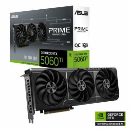 ASUS Prime -RTX5060TI-O16G Tarjeta Gráfica NVIDIA GeForce RTX 5060 Ti 16GB GDDR7 PCI Express 5.0 con 3 Ventiladores ASUS Prime -RTX5060TI-O16G Tarjeta Gráfica NVIDIA GeForce RTX 5060 Ti 16GB GDDR7 PCI Express 5.0 con 3 Ventiladores