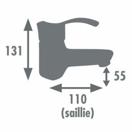Edouard Rousseau Mezclador de lavabo Nelson EDR3047404055219 Reductor de caudal Cartucho cerámico Ø 40 mm Cromo Diseño Sencillo