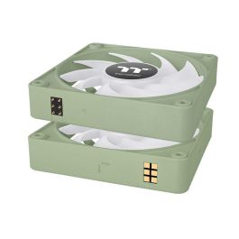 Thermaltake CL-F196-PL12MG-A Ventilador de Carcasa para Ordenador 12 cm Verde con Soporte Hidráulico (Pack 3 Unidades)