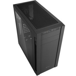 SHARKOON S25-W Midi Tower Negro Caja ATX Semitorre Gaming Minimalista con Espacio para 7 Ventiladores Filtros de Polvo