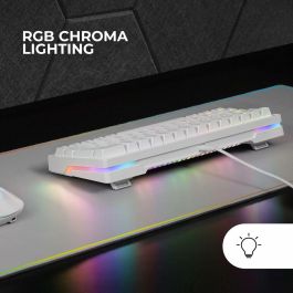 Teclado Gaming Mars Gaming MKMINIPROWYES Qwerty US Blanco