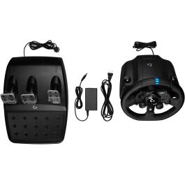Logitech G923 Volante y Pedales para Carreras de Simulación, TRUEFORCE, USB, para PC y PlayStation, Negro