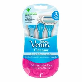 Gillette Venus Oceana Maquinilla Desechable Mujer 3 Hojas, Cabezal Pivotante y Mango Antideslizante, Pack de 4 Unidades Precio: 6.69000046. SKU: B18JVTT6RP