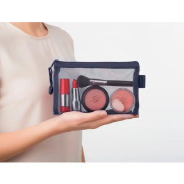 Liderpapel Bolsa Zipper Bag Multiusos Transpirable DIN A6 Azul Marino Poliester