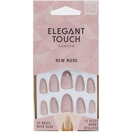 Elegant Touch #blush suede CORE COLOUR Uñas Cortas Stiletto con Pegamento 24 Unidades Precio: 5.50000055. SKU: B1G4BSCETA