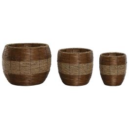 Macetero Tropical DKD Home Decor Natural 33 x 30 x 33 cm Set de 3 Precio: 39.49999988. SKU: B1BYPC55G3