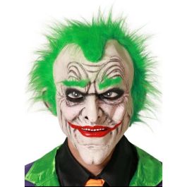 Mascara Halloween Latex Payaso Loco Verde