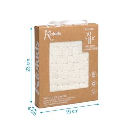KioKids - Manta de Bebé de Bambú 100% Natural, Térmica y Suave, Certificado Oeko-Tex, Ecológica, Tamaño 80x110 cm, Ideal para Recién Nacido (+0 Meses), Color Blanco Crudo