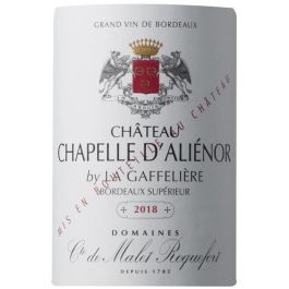 Château Chapelle d'Aliénor 2018 Bordeaux Supérieur Grand Cru - Vino tinto del Suroeste