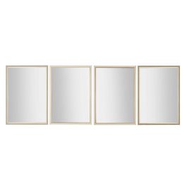 Espejo de pared Home ESPRIT Blanco Marrón Beige Gris 66 x 2 x 92 cm 70 x 2 x 97 cm (4 Unidades) Precio: 132.49999972. SKU: B189HWM6S5