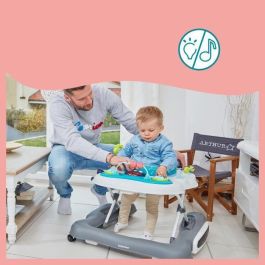 Babymoov Andador Evolutivo 5 en 1: Andador, Empujador, Columpio, Asiento 360° Acolchado y Parque Infantil. Desde 6 Meses