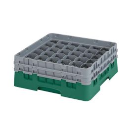 CAMBRO - 36S434-119 - Cesta de lavado 36 comp. 2 alturas - 7,2 cm Ø máx. - alt. máx. 13,5 cm - 50 x 50 x 18,4 cm - Verde sherwood Precio: 58.49999947. SKU: B1K8JRTJM3