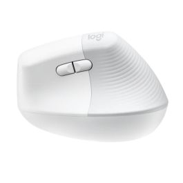Logitech Ratón Vertical Lift 6 Inalámbrico Blanco Crudo Ergonómico Inalámbrico Bluetooth y Logi Bolt hasta 4000 DPI 6 Botones Programables