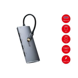 EQUIP ADAPTADOR USB-C 7IN1 HDMI 4K HUB USB-C CARGA 100W USB 3.0 LECTOR TARJETAS SD SDMICRO Precio: 44.5000006. SKU: S7808878
