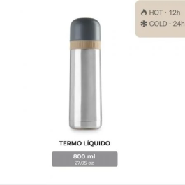 Bra Termo Enjoy Signature A196125/ 800ml/ Acero Inoxidable/ Base Antideslizante/ Tapón de Seguridad