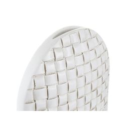DKD Home Decor Jarrón Moderno de Resina Blanco, 28 cm Alto x 18 cm Ancho x 6 cm Profundo