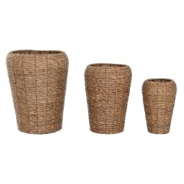 Macetero Urban DKD Home Decor Marron 44 x 60 x 44 cm Set de 3 Macetero Urban DKD Home Decor Marron 44 x 60 x 44 cm Set de 3
