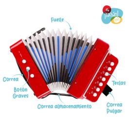 Tachan Acordeón Conservatorio Juguete Educativo Musical para Niños con Sistema de Colores +3 Años